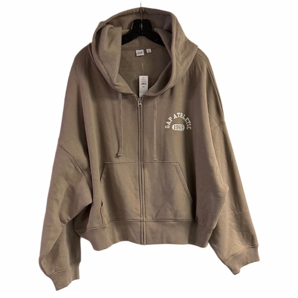 GAP Tops - NWT Gap Athletic Dept Taupe Hoodie Size XXL